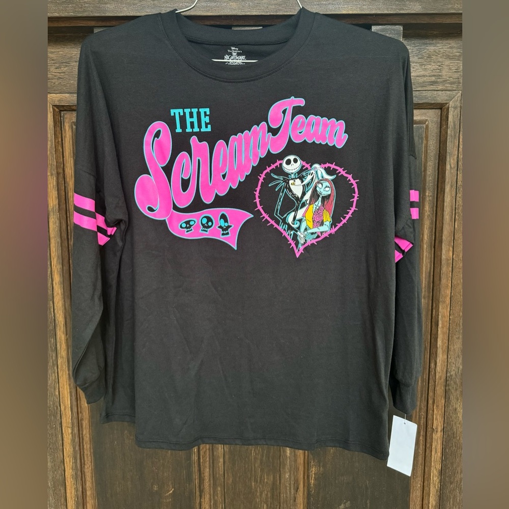 The Nightmare Before Christmas Long Sleeve Shirt XL 14/16 Team Zero Girls Disney